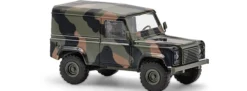 BUSCH 54355 Land Rover Defender 90 Kastenaufbau camouflage Militärmodell 1:87