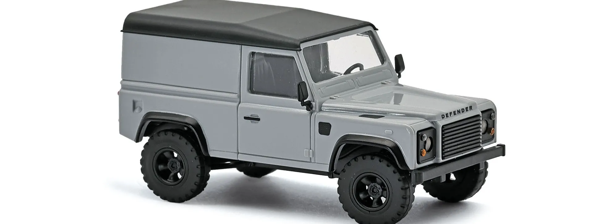 BUSCH 54356 Land Rover Defender 90 Kastenwagen 1983 silbergrau Automodell 1:87