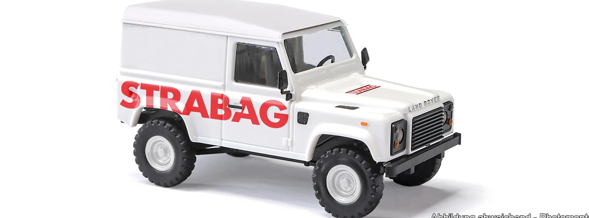 BUSCH 54353 Land Rover Defender 90 Kasten Strabag 1983 | Modellauto 1:87