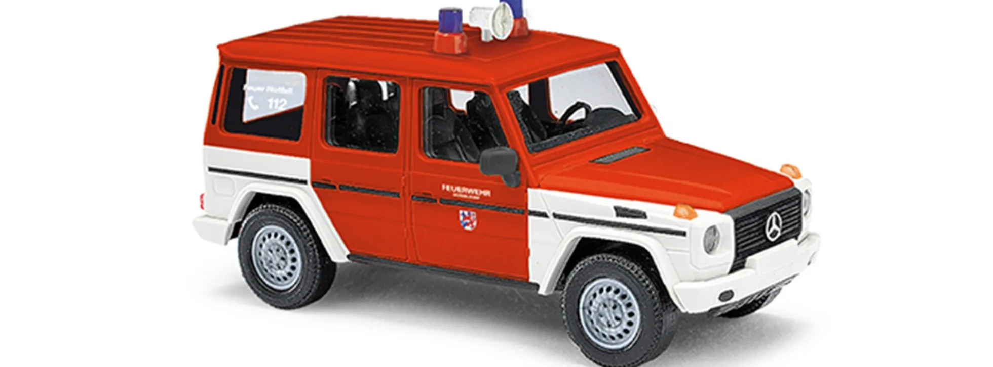 BUSCH 51412 MB G-Klasse 90 Feuerwehr Düsseldorf | Blaulichtmodell 1:87
