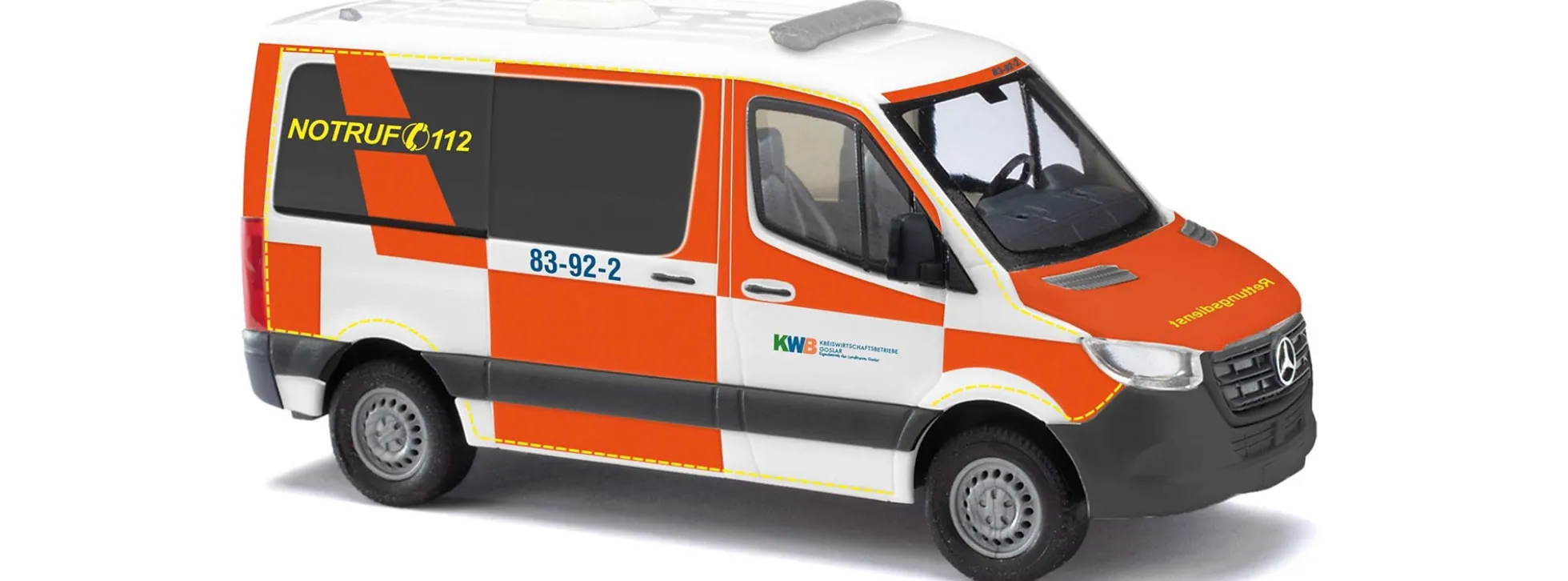 BUSCH 53472 MB Sprinter Feuerwehr Goslar KWB | Blaulichtmodell 1:87