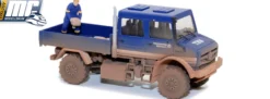 BUSCH 51083 MB Unimog U 5023 DoKa - THW Hochwasserschutz | MC-Vedes | Blaulichtmodell 1:87