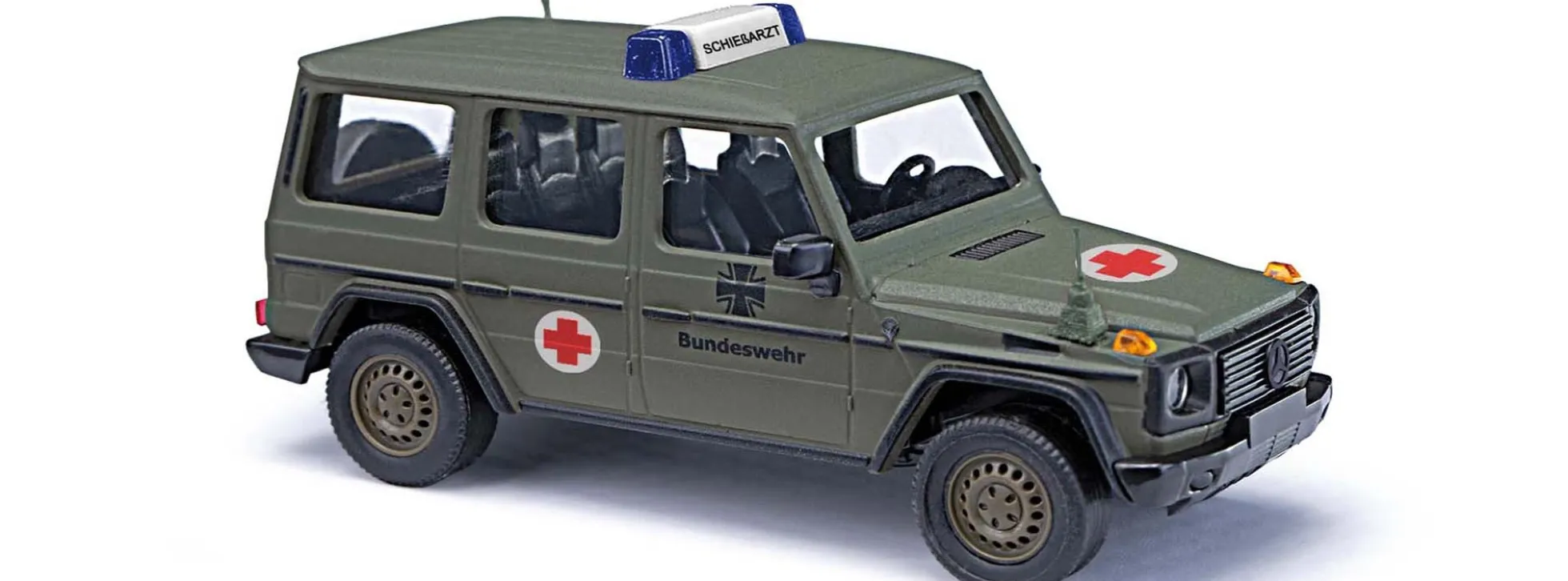 BUSCH 51441 Mercedes-Benz G-Klasse W460 Bundeswehr Rotes Kreuz Militärmodell Spur H0