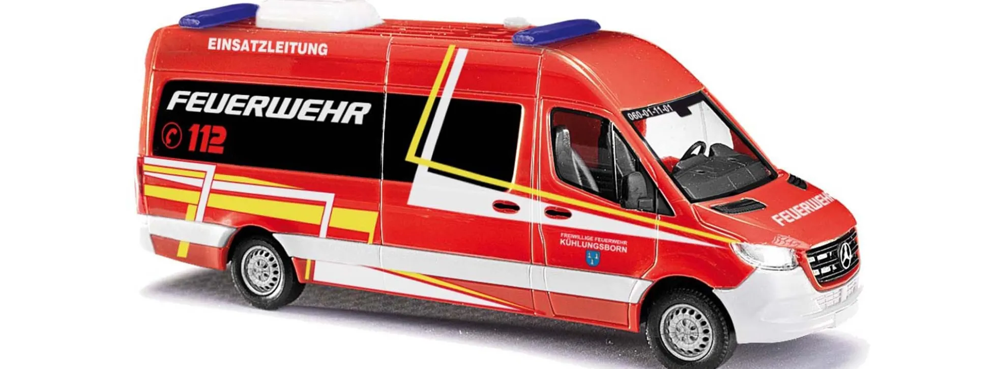 BUSCH 52625 Mercedes-Benz Sprinter lang Feuerwehr | Blaulichtmodell 1:87