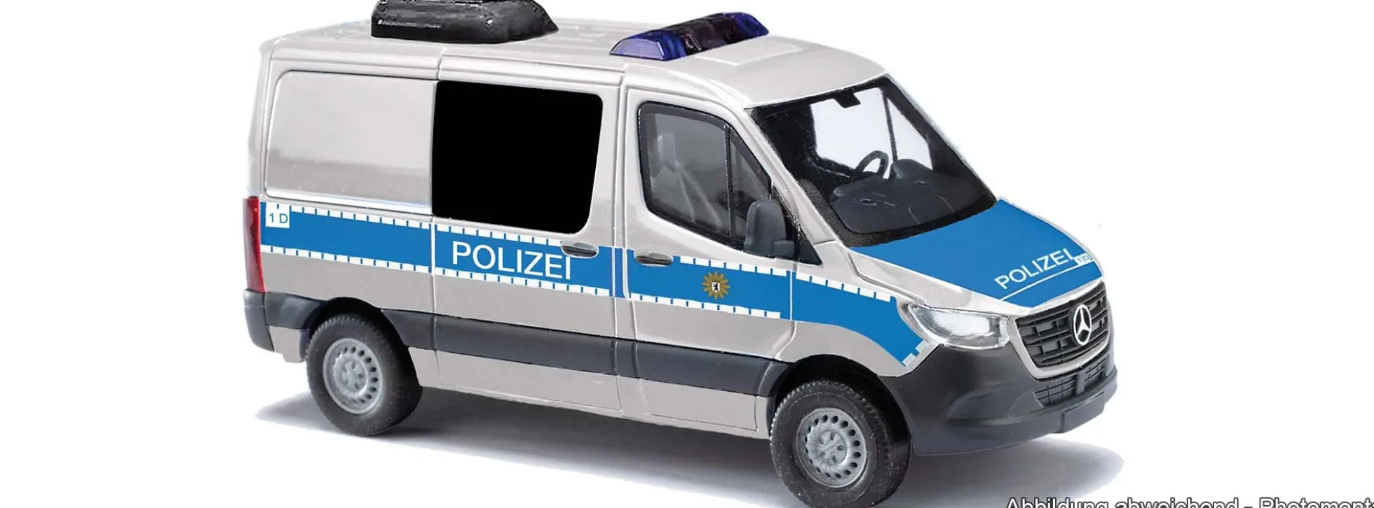 BUSCH 53463 Mercedes Sprinter kurz Polizei Berlin | Blaulichtmodell 1:87
