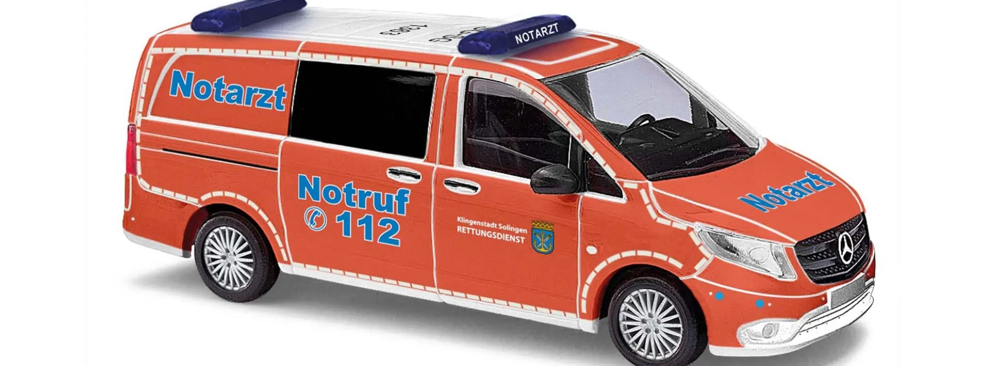 BUSCH 51103 Mercedes Vito FW Solingen NEF | Blaulichtmodell 1:87