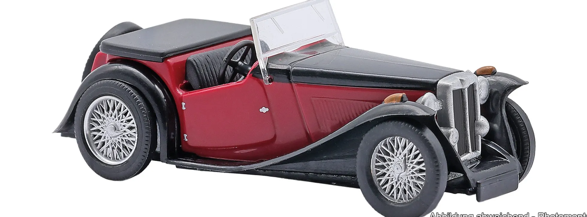 BUSCH 45919 MG Midget TC - schwarz/rot | Modellauto 1:87