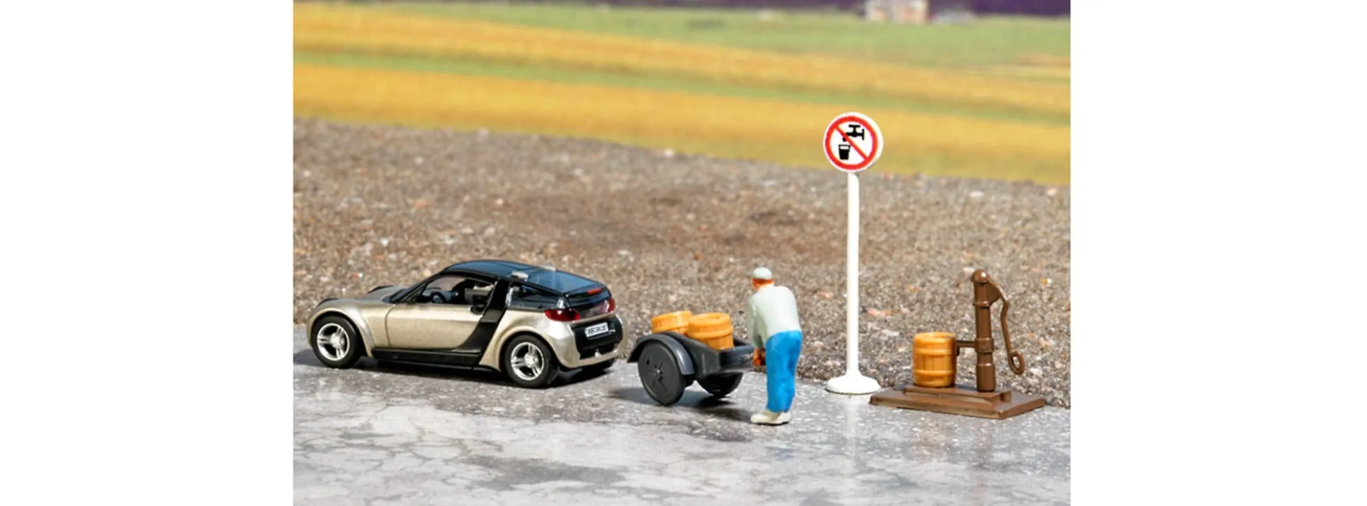 BUSCH 7683 Mini-Welt: Kein Trinkwasser | Miniaturszene Spur H0