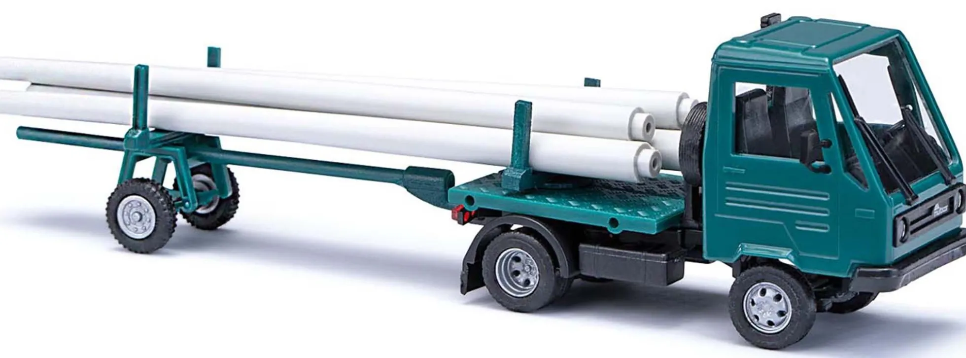 BUSCH 42236 Multicar M26 mit Nachläufer und Ladegut Betonmasten Automodell 1:87
