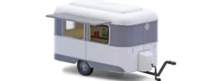 BUSCH 51763 Nagetusch Verkaufswagen grau/weiß | Modellanhänger 1:87