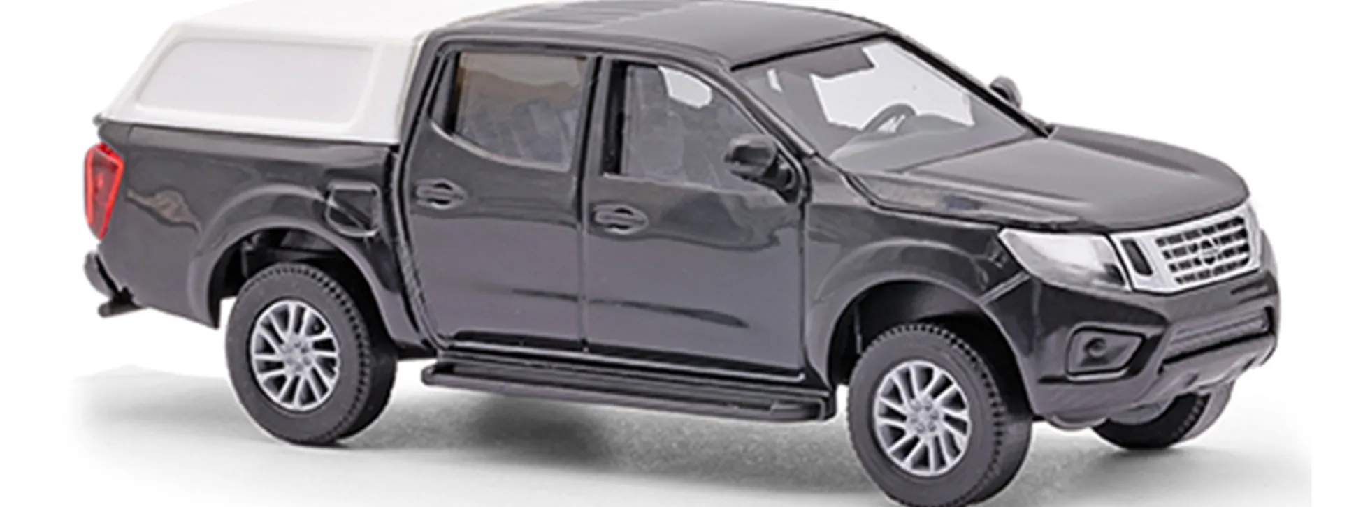 BUSCH 53733 Nissan Navara Black+White | Modellauto 1:87