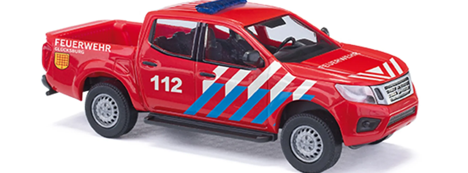 BUSCH 53727 Nissan Navara Feuerwehr Glücksburg | Blaulichtmodell 1:87