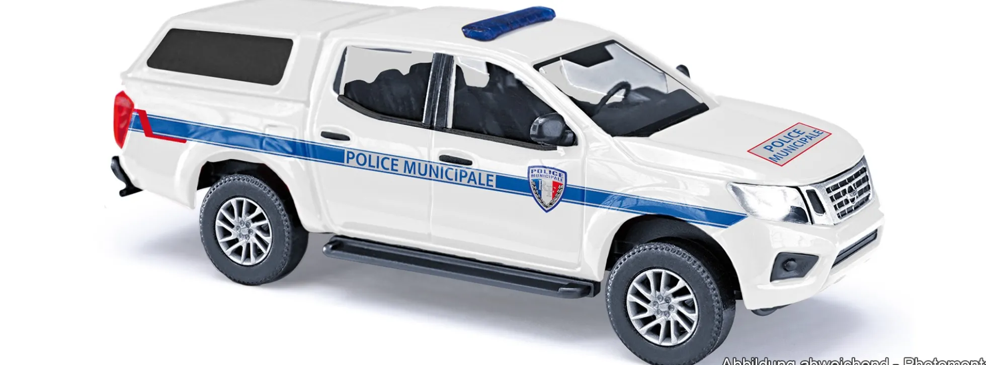 BUSCH 53729 Nissan Navara Hardtop Police Municipale Polizei Frankreich 2015 | Blaulichtmodell 1:87