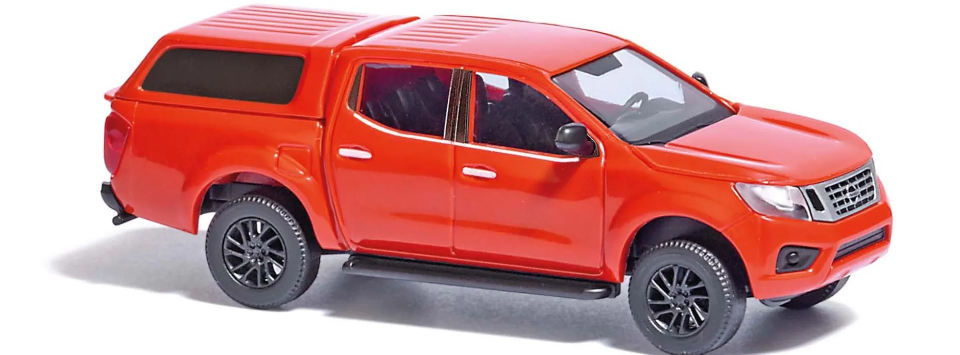 BUSCH 53707 Nissan Navara mit Hardtop rot Automodell 1:87