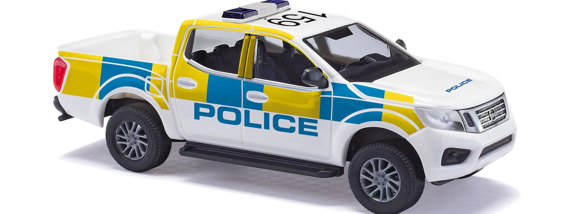 BUSCH 53728 Nissan Navara Police Polizei England Blaulichtmodell 1:87