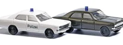 BUSCH 8333 2 Opel Rekord Polizei + Feldjäger Blaulichtmodelle 1:160