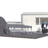 BUSCH 7868 Polizeistation mit Segways Bausatz 1:87