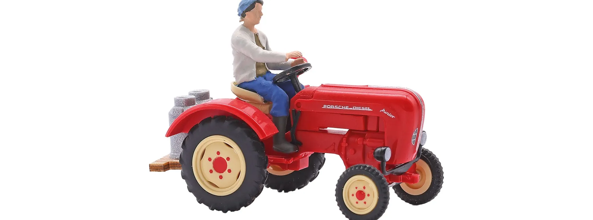 BUSCH 50013 Porsche Junior K mit Bäuerin | Landwirtschaftsmodell 1:87