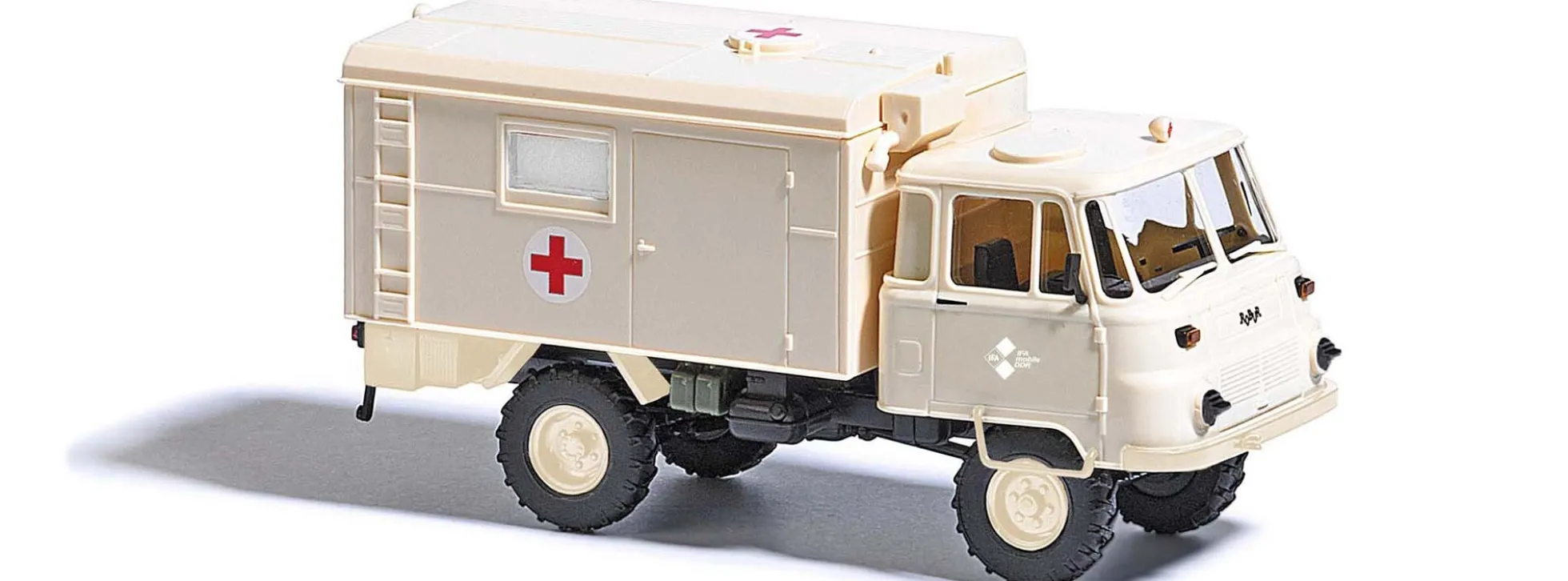 BUSCH 50249 Robur LO 2002 Koffer Sankra | Blaulichtmodell 1:87