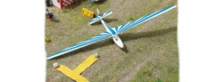 BUSCH 1155 Segelflugzeug blau Fertigmodell Spur H0