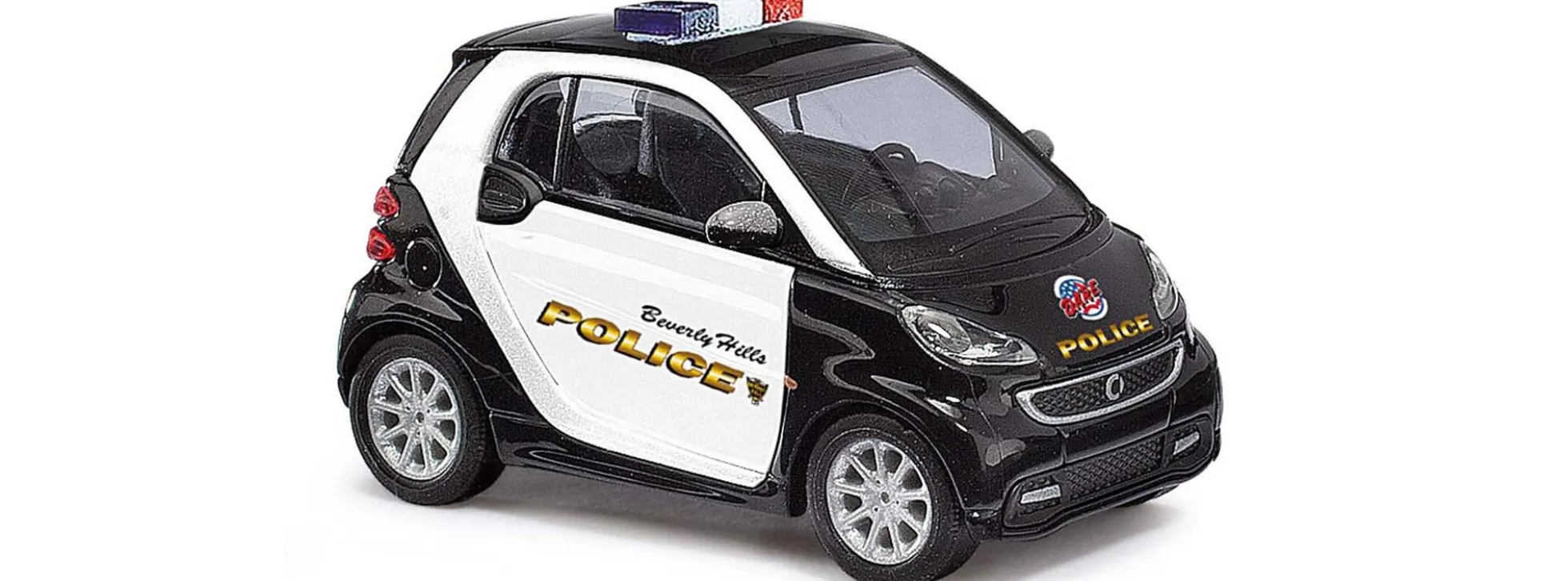 BUSCH 46223 Smart Fortwo Beverly Police | Blaulichtmodell 1:87