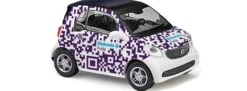 BUSCH 50723 Smart Fortwo Coupe Diakonie Fulda | Baujahr 2014 | Modellauto 1:87