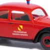 BUSCH 52913 VW Käfer mit Brezelfenster Feuerwehr Baden-Baden 1952 Blaulichtmodell 1:87