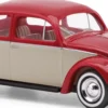BUSCH 52968 VW Käfer Ovalfenster weinrot/beige 1955 | Modellauto 1:87