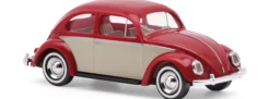 BUSCH 52968 VW Käfer Ovalfenster weinrot/beige 1955 | Modellauto 1:87