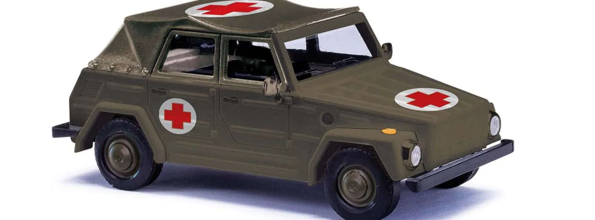 BUSCH 52729 VW 181 Kurierwagen Bundeswehr Rotes Kreuz Militärmodell 1:87