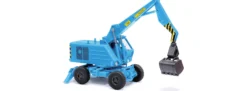 BUSCH 87400 Weimar Mobilbagger T 174-2 blau | Baumaschinenmodell 1:120