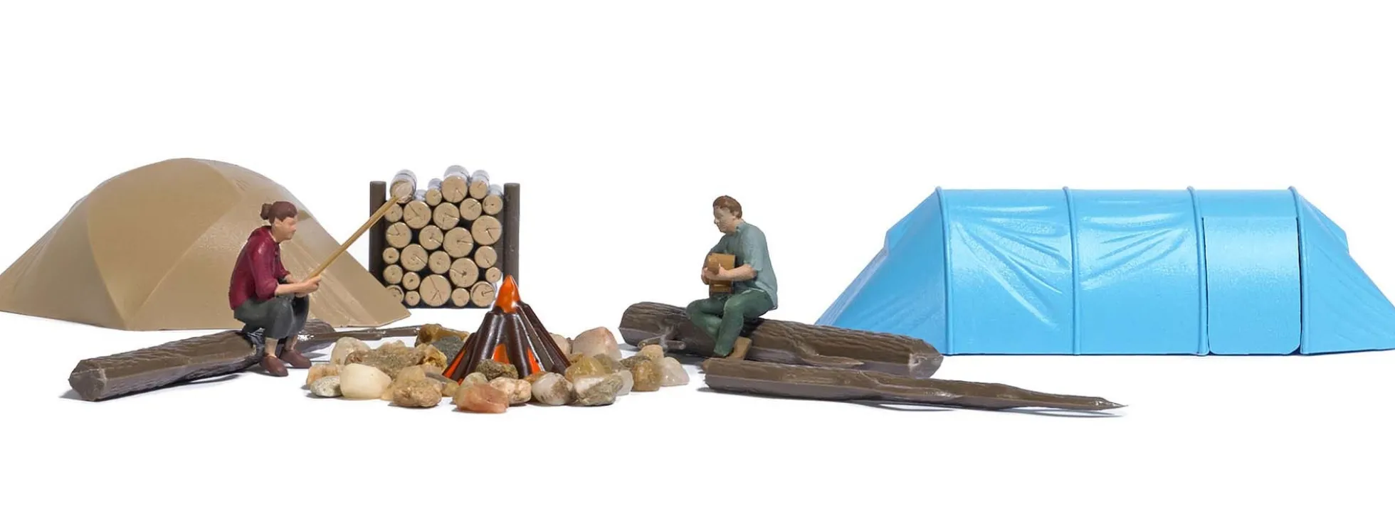 BUSCH 79823 Wildcamping | Action-Set | Bausatz Spur H0