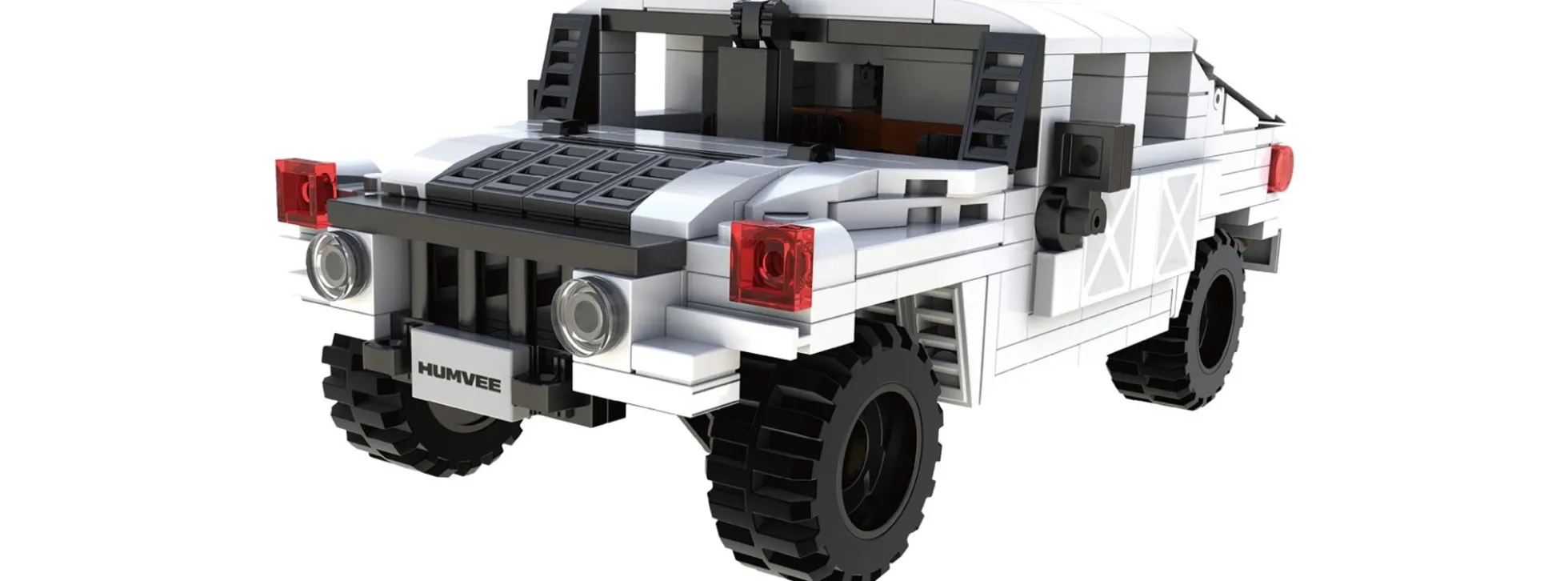 CaDA C55022W Humvee weiß | Auto Baukasten 1:24
