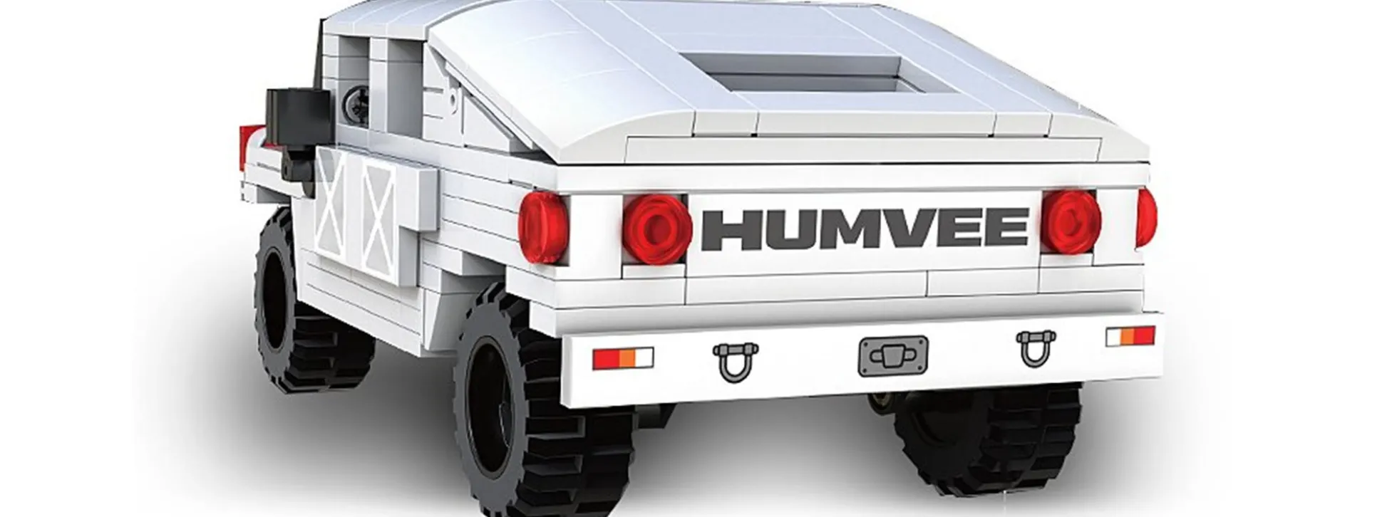 CaDA C55022W Humvee weiß | Auto Baukasten 1:24