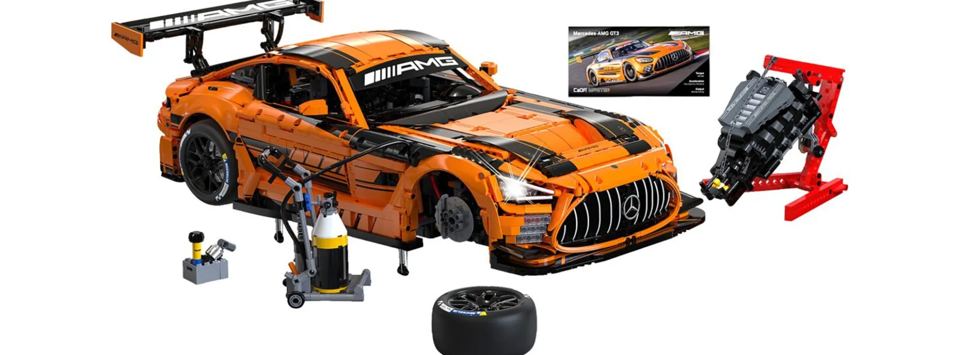 CaDA C644008W MB AMG GT3 orange | Auto Baukasten 1:8
