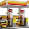 CaDA C66026W Shell Tankstelle mit Shop und Waschanlage | Gebäude Baukasten