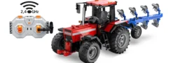 CaDA C61052W Traktor mit Plfug | 2,4 GHz | Agrar Baukasten 1:17