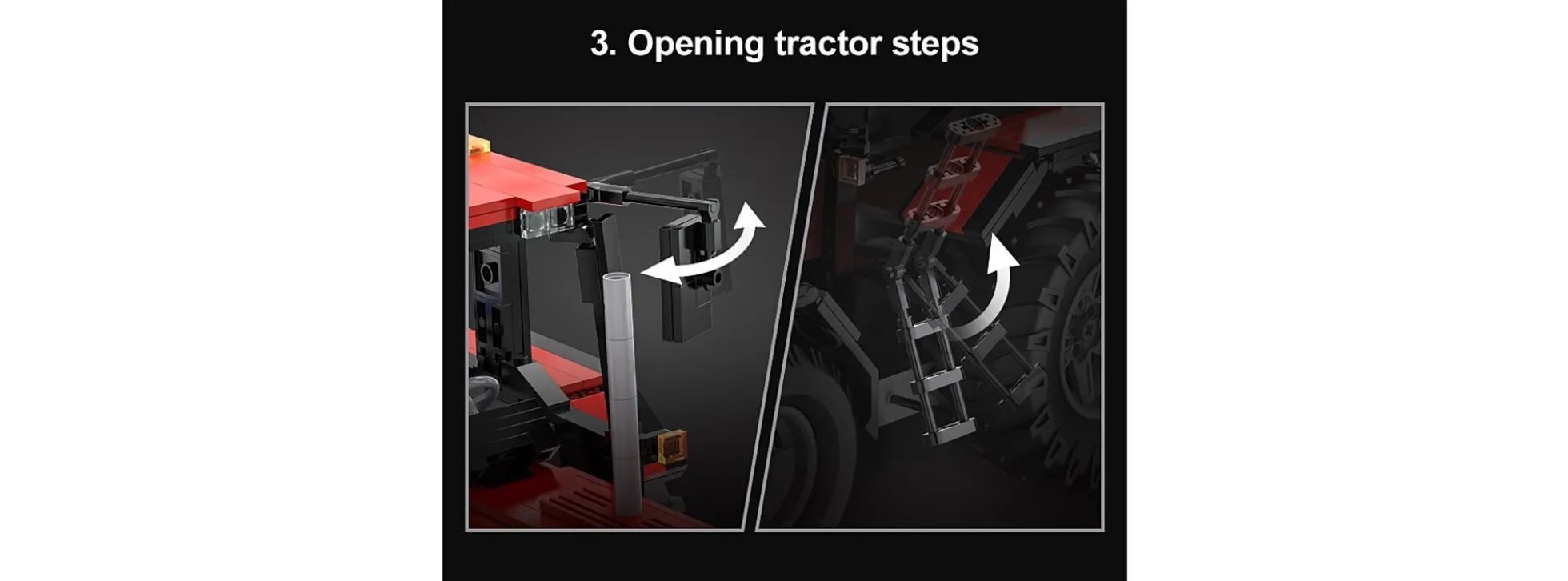 CaDA C61052W Traktor mit Plfug | 2,4 GHz | Agrar Baukasten 1:17