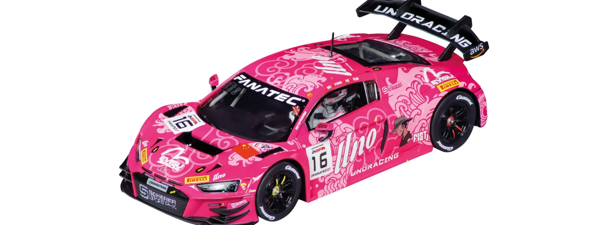 Carrera 23992 Digital 124 Audi R8 LMS GT3 evo II | Uno Racing Team No. 16 | Slot Car 1:24