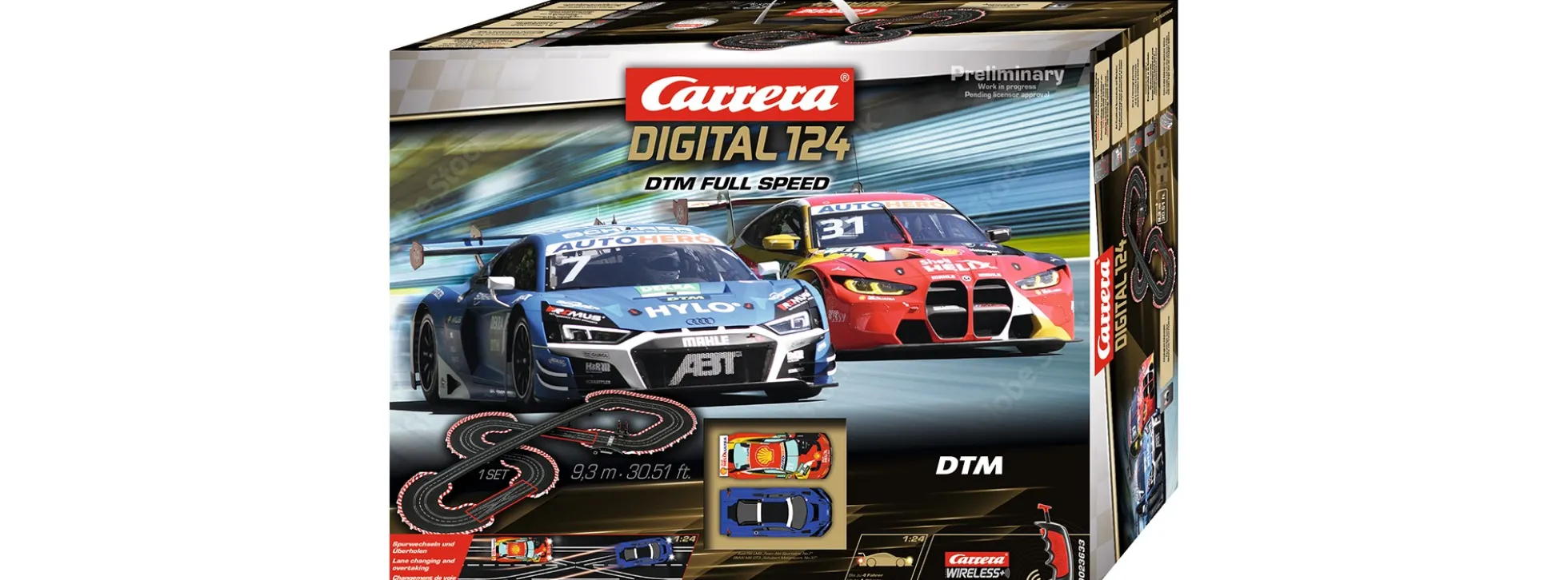 Carrera 23633 Digital 124 DTM Full Speed | WIRELESS+ | Autorennbahn Grundpackung 1:24