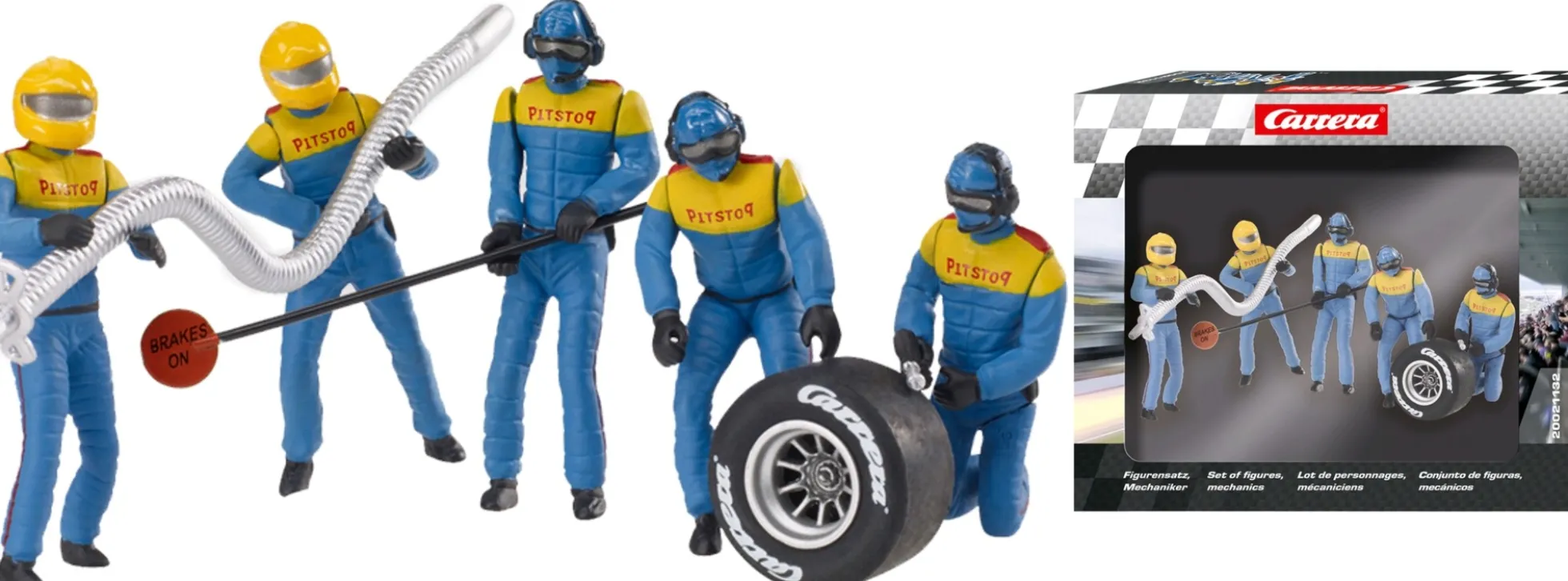 Carrera 21132 Digital 132 / Evolution Figurensatz Mechaniker, blau | 5 Stück | 1:32
