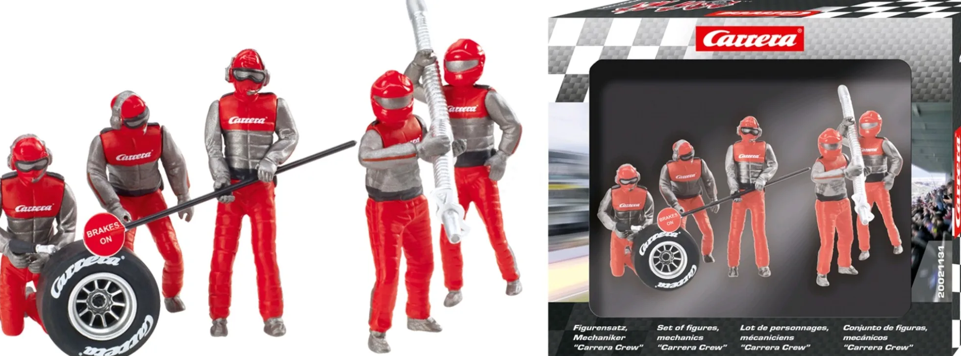 Carrera 21131 Digital 132 / Evolution Figurensatz Mechaniker, rot | 5 Stück | 1:32