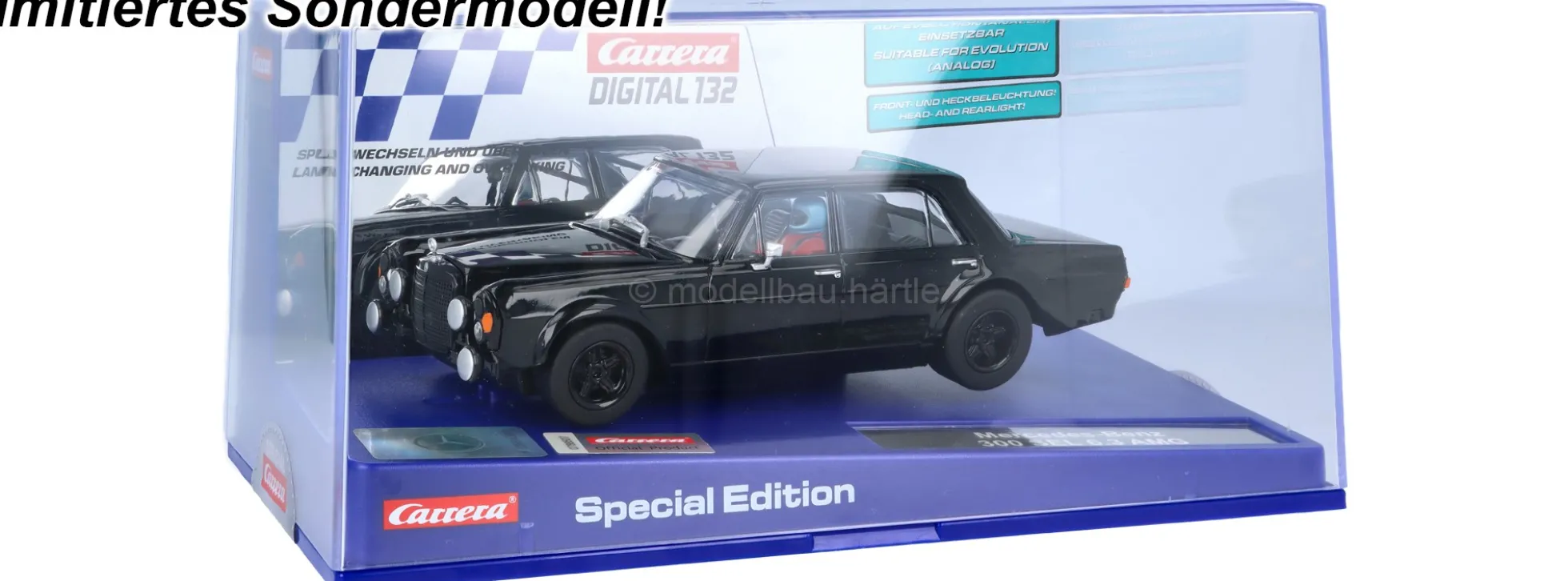 Carrera 31051 Digital 132 MB 300 SEL 6.3 AMG schwarz | Sondermodell I+S | Slot Car 1:32