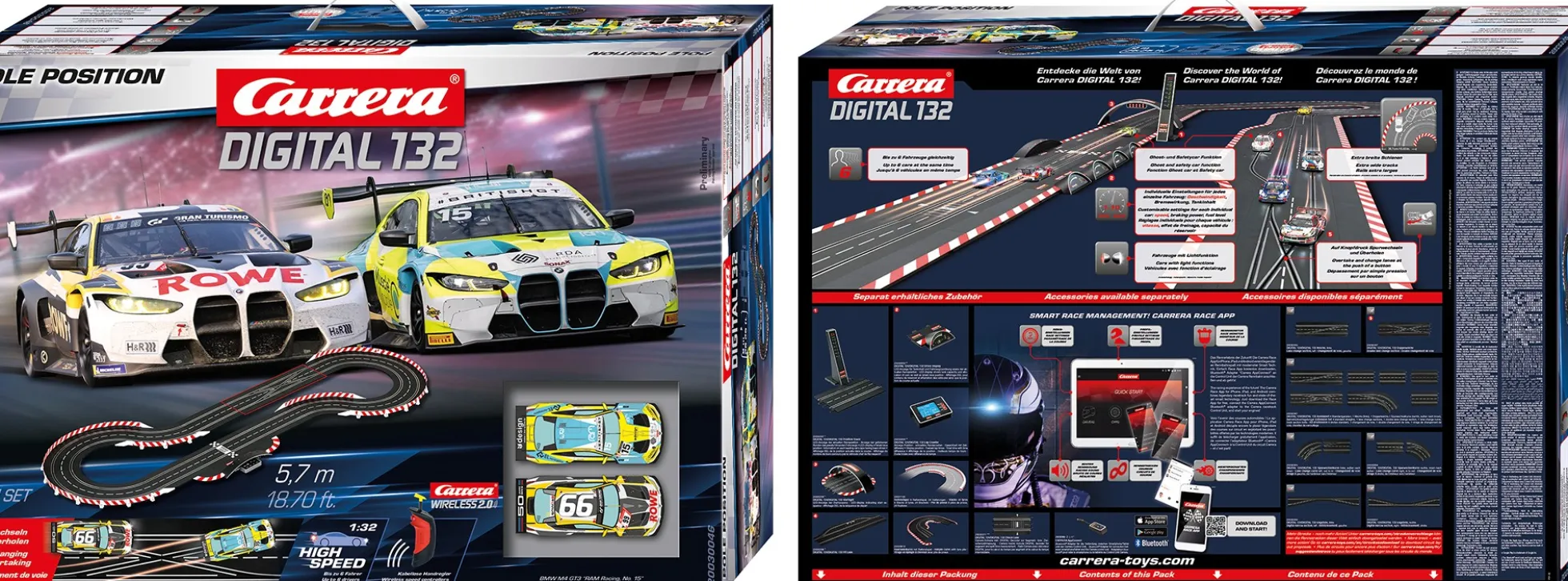 Carrera 30046 Digital 132 Pole Position | WIRELESS 2.0 | Autorennbahn Grundpackung 1:32