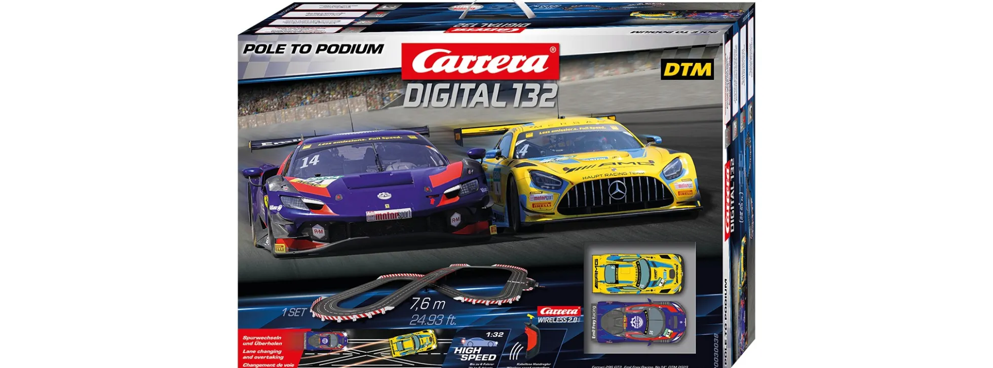 Carrera 30038 Digital 132 Pole to Podium | WIRELESS 2.0 | Autorennbahn Grundpackung 1:32