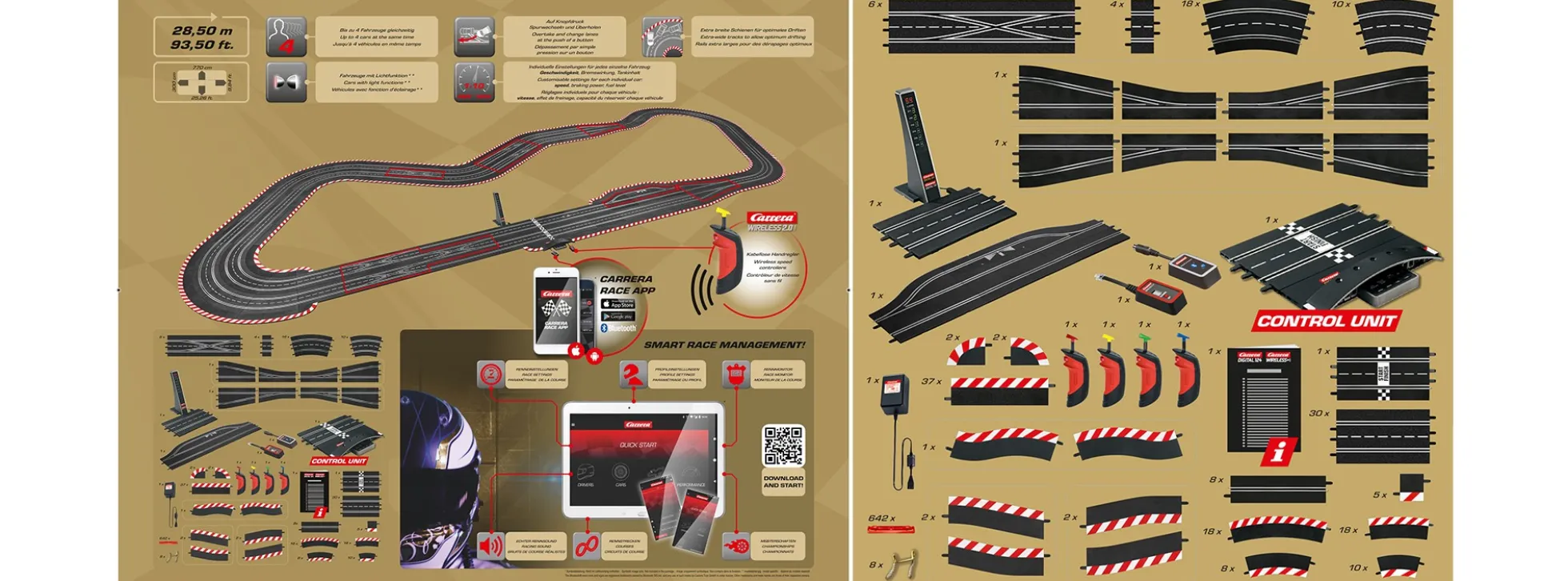 Carrera 23637 Digital 124 Ultimate XXL Edition One | WIRELESS+ | Autorennbahn Set 1:24