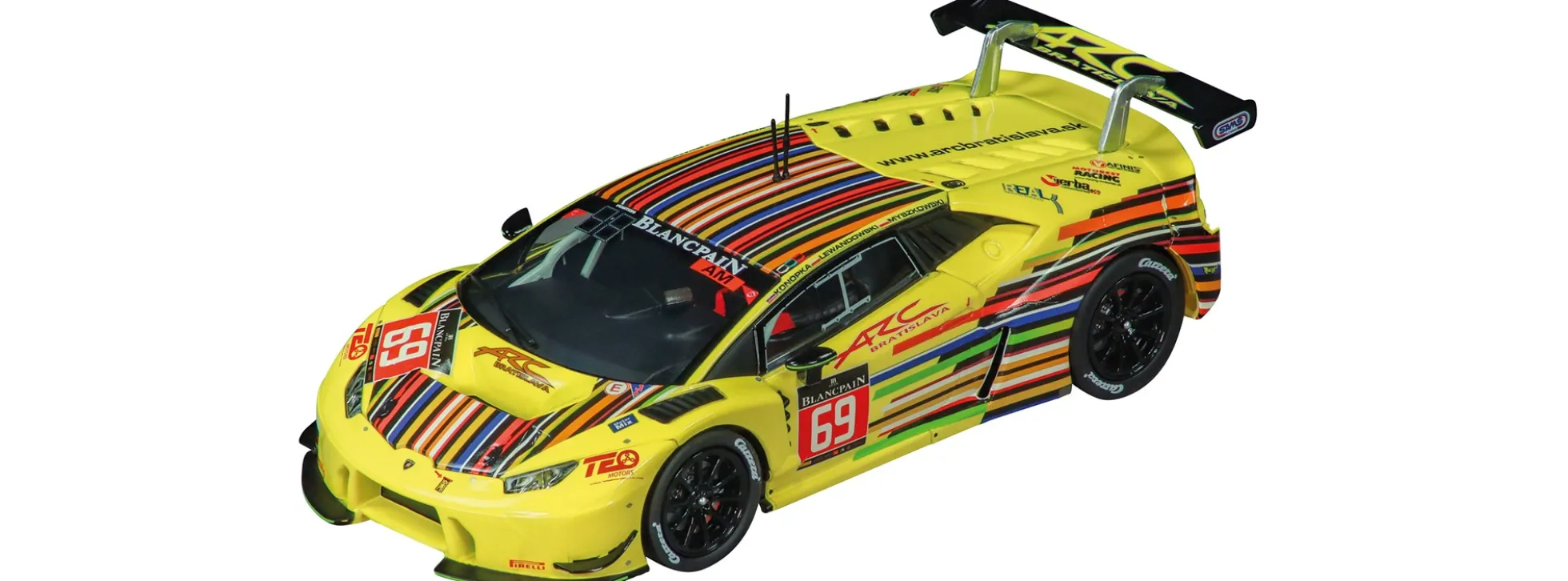 Carrera 27749 Evolution Lamborghini Huracan GT3 | ARC Bratislava No.69 - 24H Spa | Slot Car 1:32