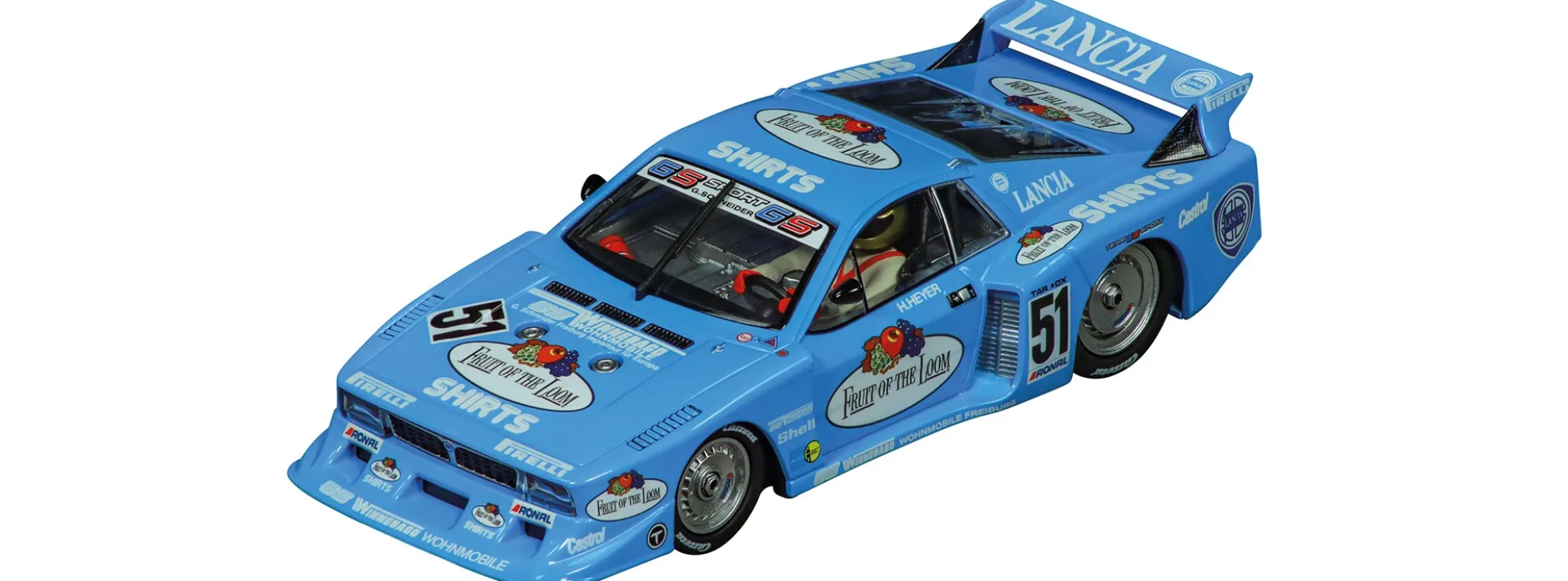 Carrera 27790 Evolution Lancia Beta Montecarlo Turbo | Fruit of the Loom No.51 | Slot Car 1:32