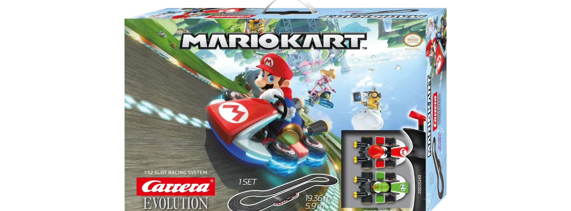 Carrera 25243 Evolution Mario Kart | Autorennbahn Grundpackung 1:32
