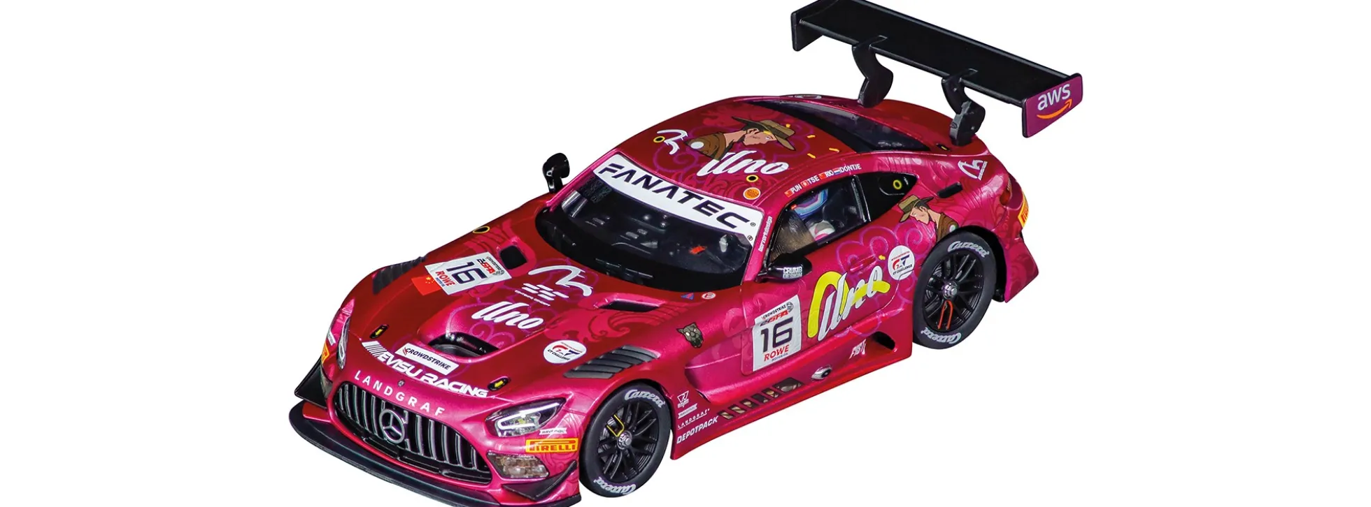 Carrera 27818 Evolution Mercedes-AMG GT3 Evo | Unoracing Team Landgraf No. 16 | Slot Car 1:32